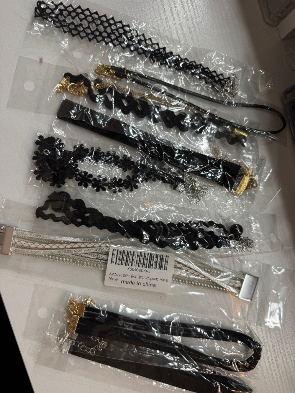 Women’s Choker Necklace Jewelry Lot Black Lace Velvet Boho Y2K